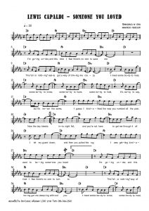 Lewis Capaldi - Someone You Loved free sheet music เรียนเปียโน สอนเปียโน เปียโนป๊อป