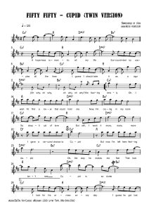 FIFTY FIFTY - Cupid (Twin Version) free piano sheet music โน้ตเปียโน เรียนเปียโน สอนเปียโน เปียโนป๊อป