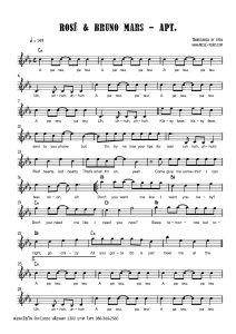ROSÉ & Bruno Mars - APT. Free piano sheet music โน้ตเปียโน เรียนเปียโน สอนเปียโน เปียโนป๊อป